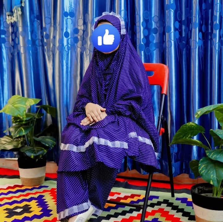 Kids Cotton Khimar Set Age 1 to 12  Customised  KCK100 বয়স অনুযায়ী প্রাইস কম বেশি হবে।